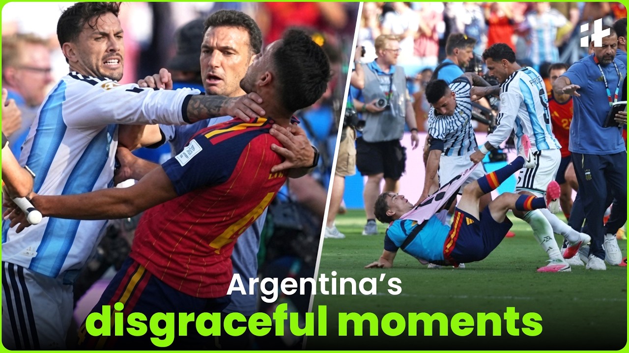 Argentina branded 'sore losers' as they lose cool after FIFA World Cup finals