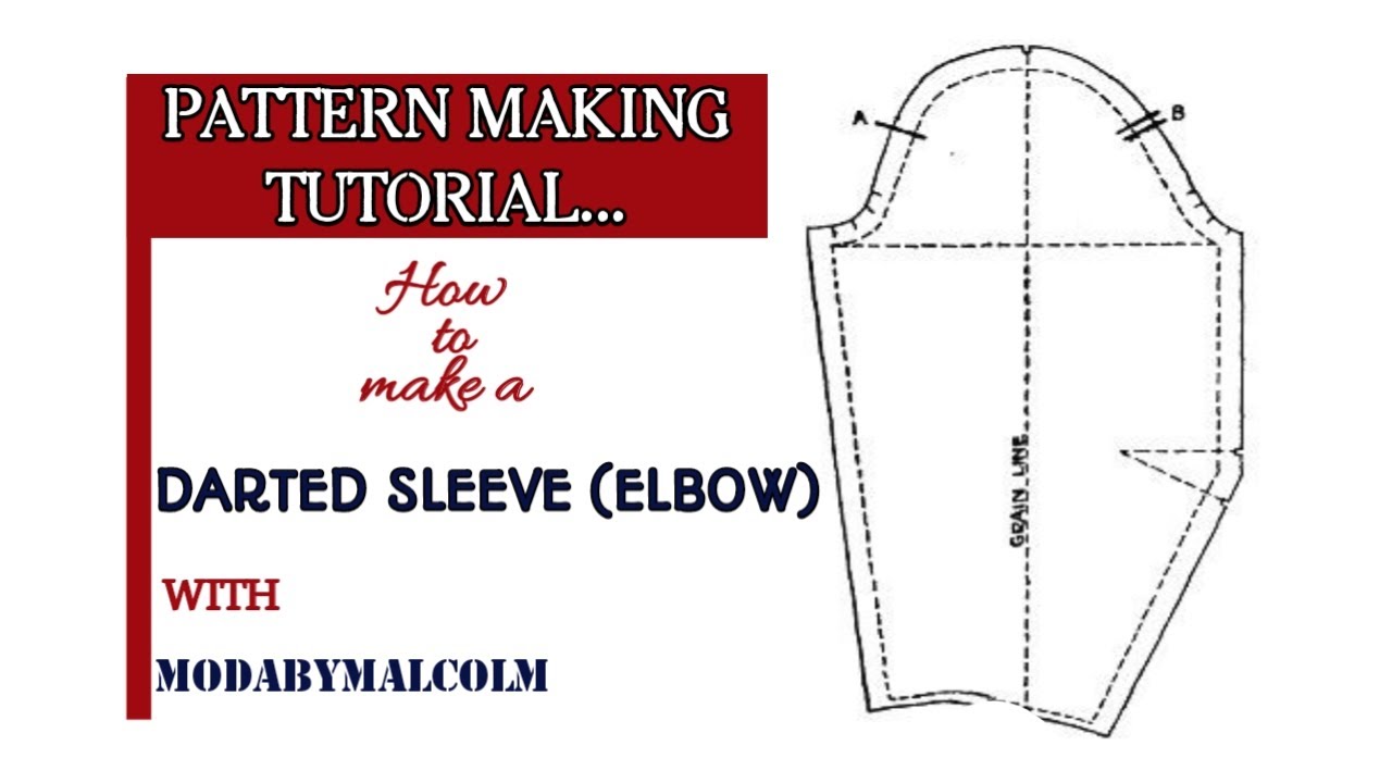 #onlinepatternclass : How to create a flawless Darted Sleeve Pattern Block #modabymalcolm