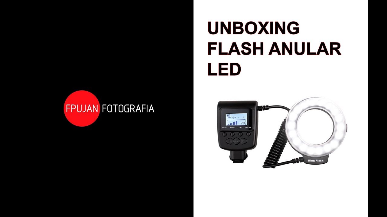 Flash anular led unboxing