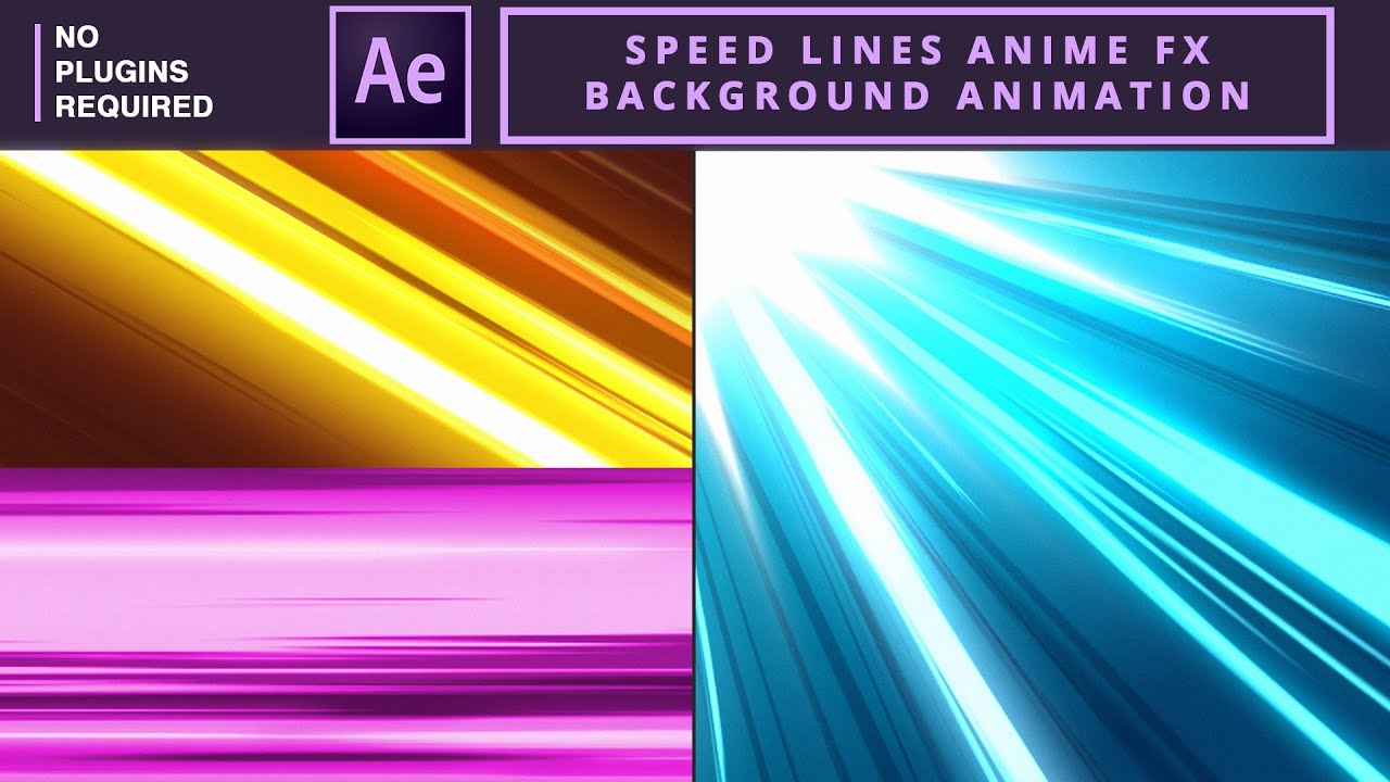 Фон «Speed ​​Lines Anime FX» в After Effects | NoPlugin