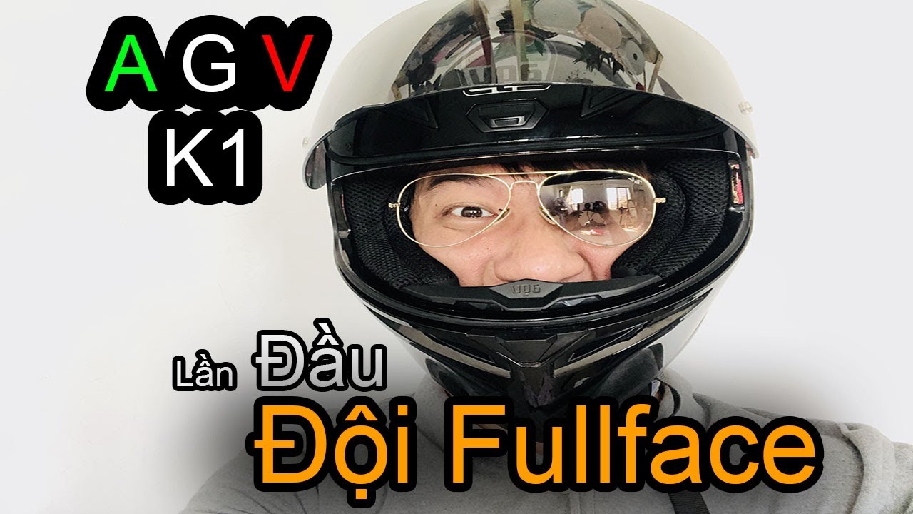 Moto Vlogs 01: Nhập M&ocirc;n | Uboxing Mũ Bảo Hiểm Fullface AGV K1 - Black