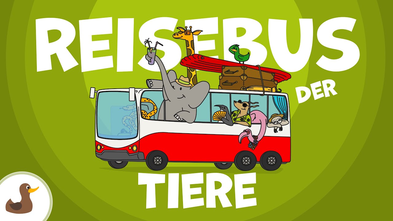 Reisebus der Tiere (Wer sitzt da am Steuer?) | Fahrzeuglieder | EMMALU | Sing Kinderlieder