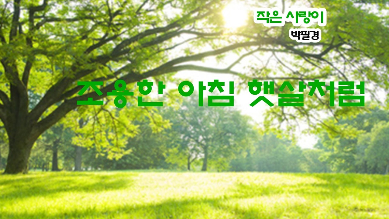작은 사랑이 , 큰 물결되어 -  아침 햇살처럼 다가오는 이 한마디는 ...작은 사랑이 큰 물결되어 우리 마음을 감동 시키네 음악 작사 작곡 박필경