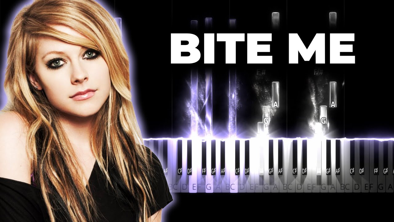 Avril Lavigne - Bite Me piano karaoke instrumental cover