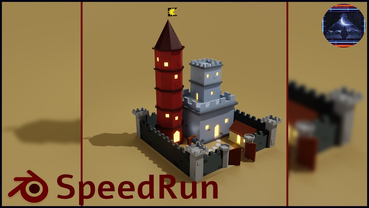 Creating a low poly Castle using Blender | 3 DimensionaL |
