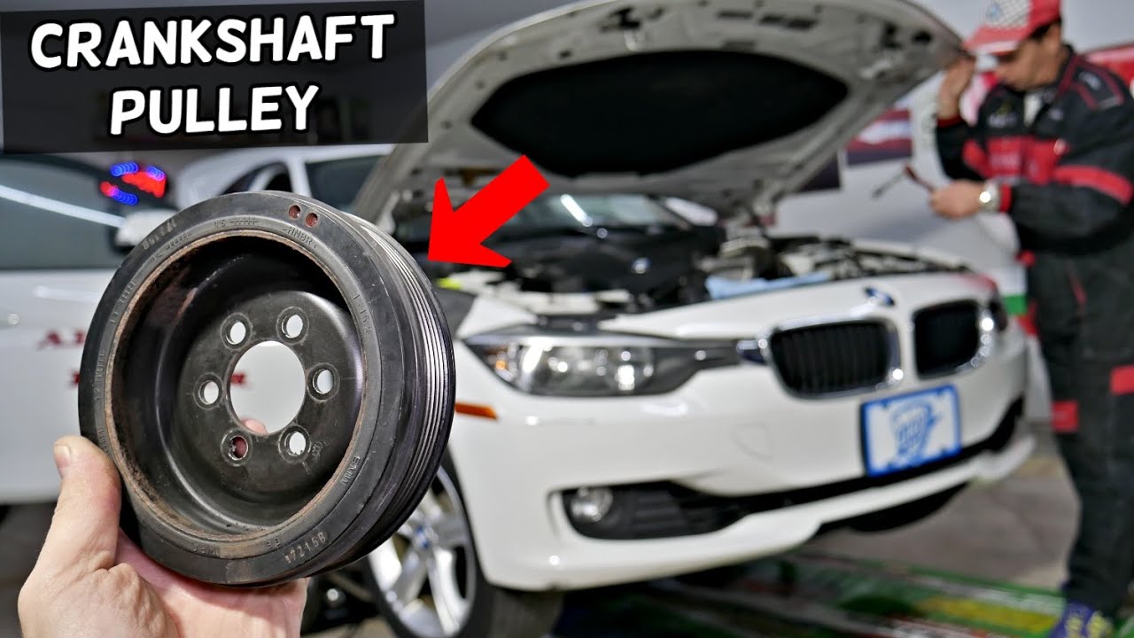 BMW CRANKSHAFT PULLEY REMOVAL REPLACEMENT BMW F30 F31 F34 316i 318i 320i 328i 330i 335i 340i 316d 31
