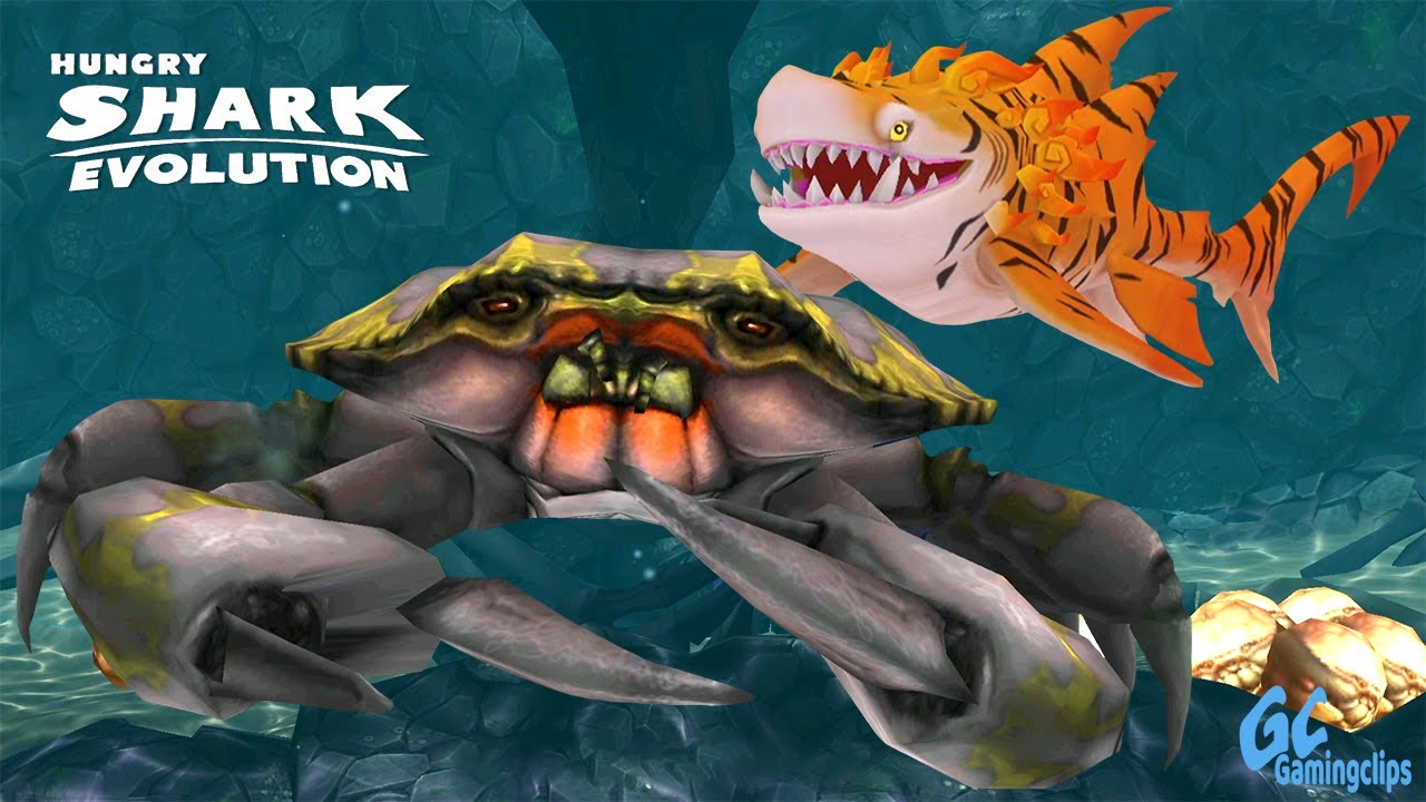 SHAR-KHAN vs Giant CRAB in Hungry Shark Evolution