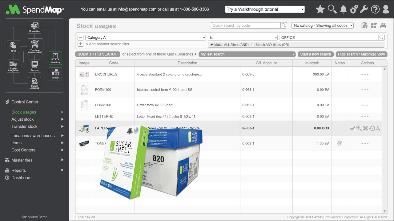 Consumable Inventory Control Software Demo v16