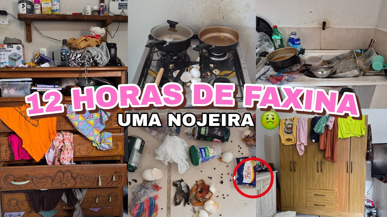 FAXINA PESADA NA CASA | ESTAVA UM NOJO HORAS DE FAXINA PESADA E COMPLETA