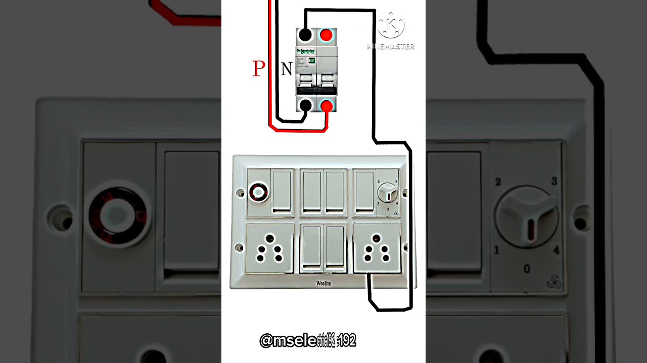 modular switch board 12 model connection wiring kaise kare #electrical #switchboard #ytshorts