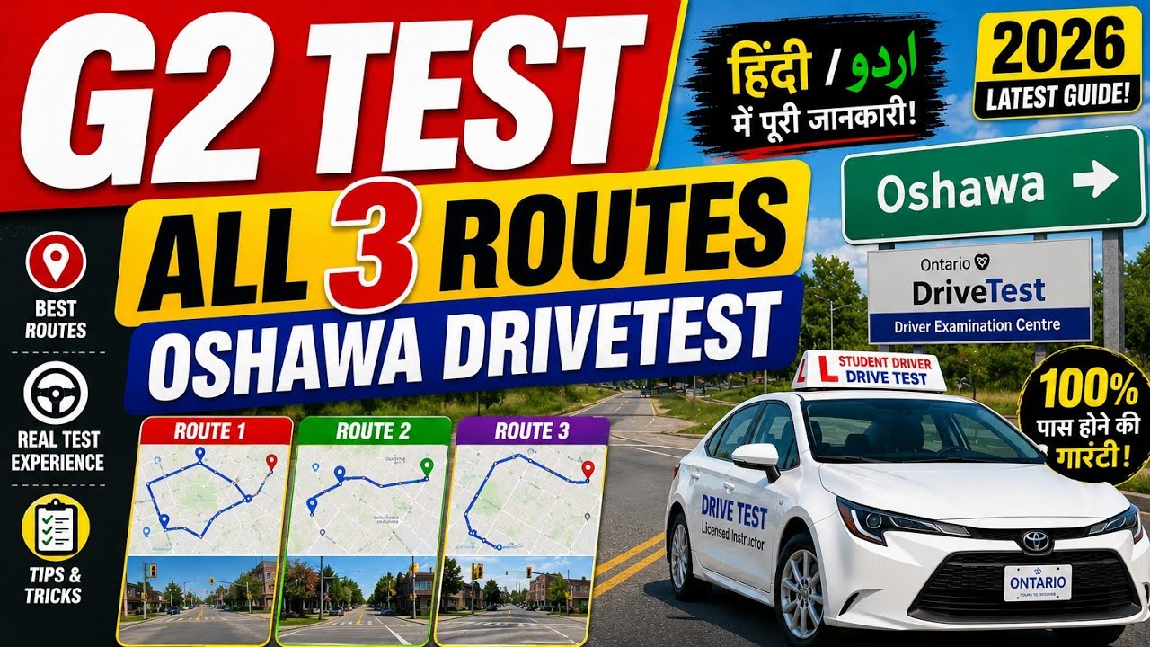 G2 TEST ALL 3 ROUTES OSHAWA DRIVETEST