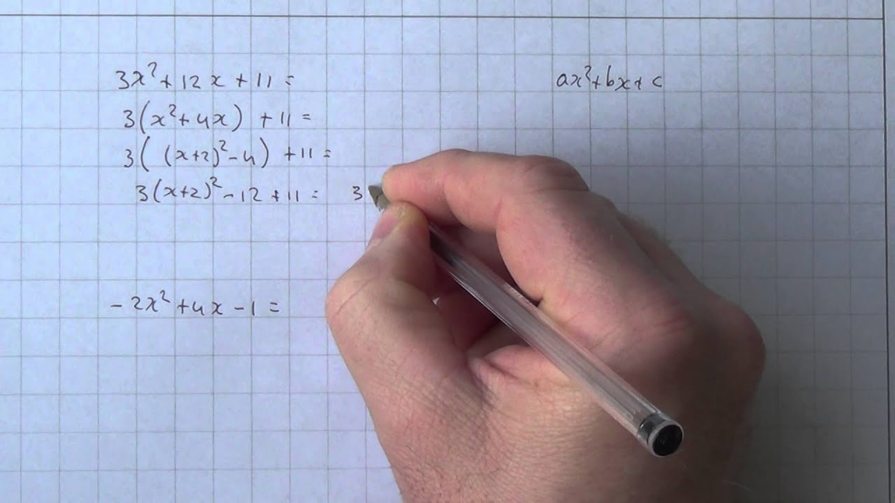 VWO3 H5_12 Kwadraat afsplitsen ax2+bx+c