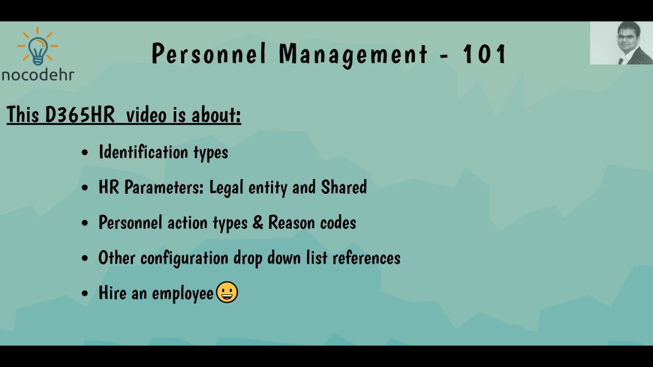 05 - D365HR101 - Personnel Management 101