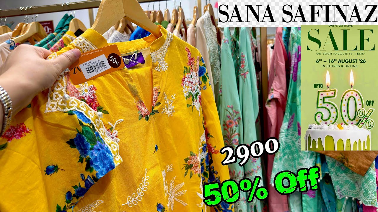 Sana Safinaz Pakistan Day Sale 2026🔥Sana Safinaz Flat 50% 40% Off Sale🔥Sana Safinaz Pret Sale