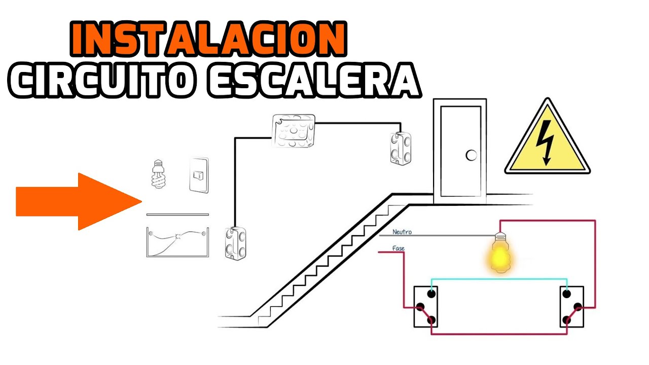 Cómo encender y apagar lámparas de dos lugares diferentes - Circuito Escalera !