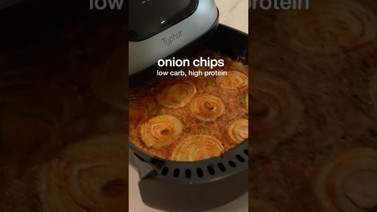 Losing weight with these Crispy 2-Ingredient Onion Ring Chips!