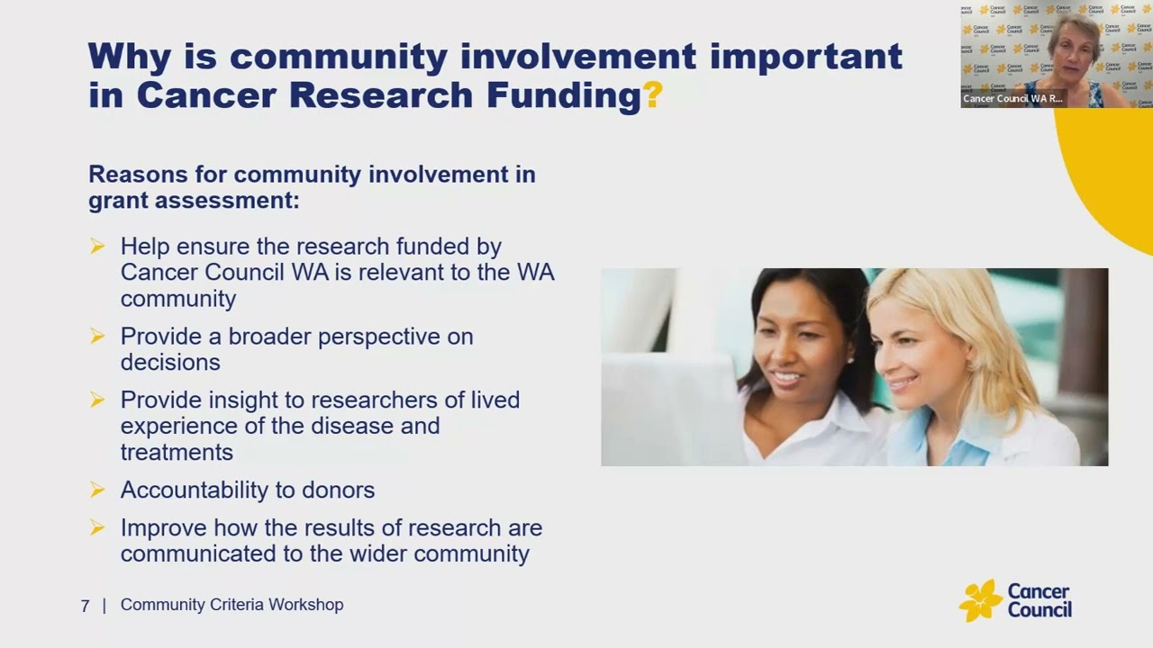 Cancer Council WA Community Criteria Workshop
