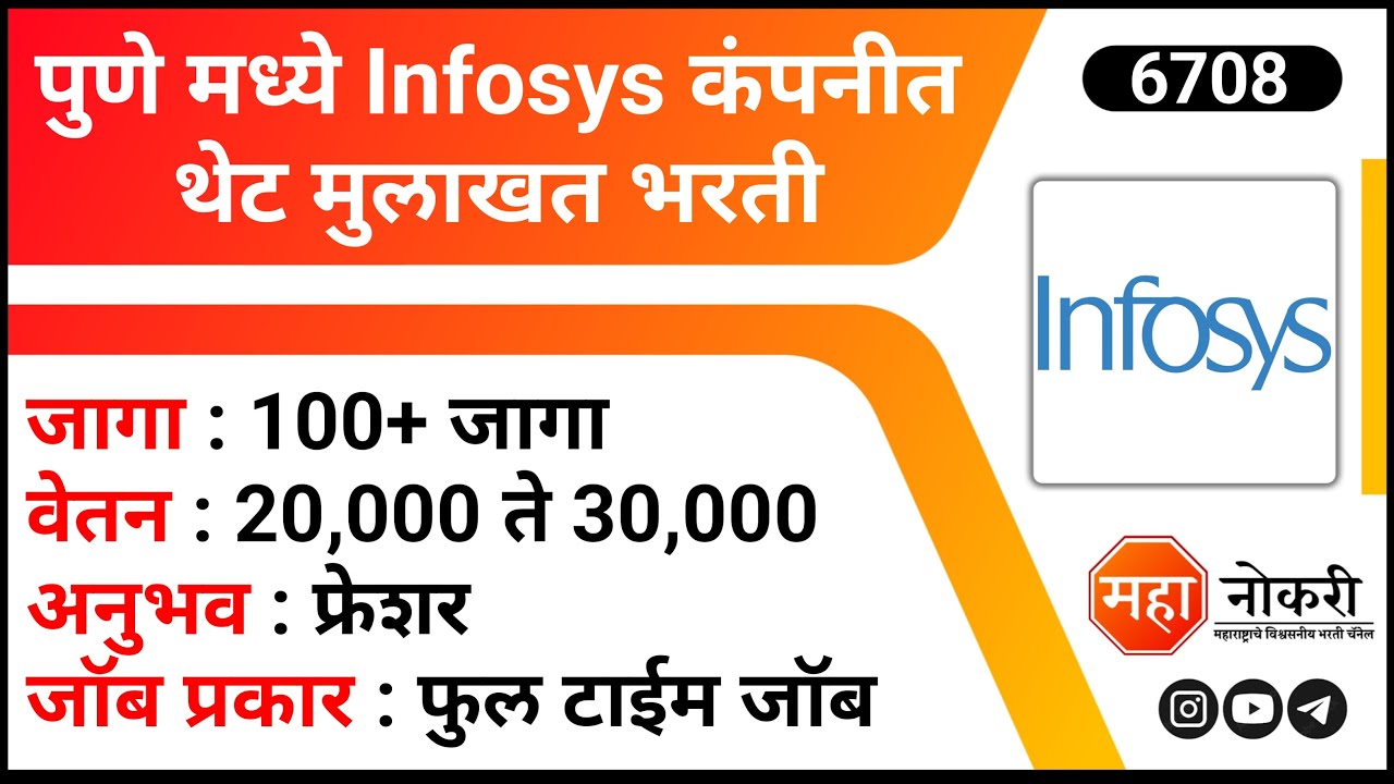 Infosys Walk In Drive 2025 | Fresher Jobs | Pune IT Company Job | International Voice Process Jobs