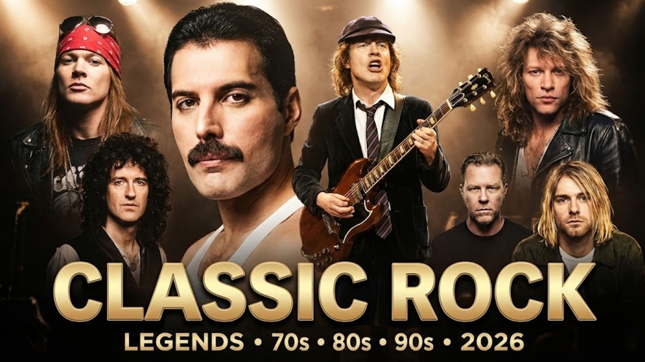 Rock & Roll Icons 2026 – U2, Queen, The Rolling Stones | Timeless Classic Rock Collection