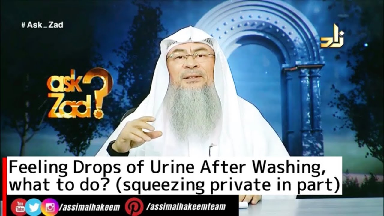 Feeling Drops of Urine After Washing, What to do? (squeezing private part) | Sheikh Assim Al Hakeem