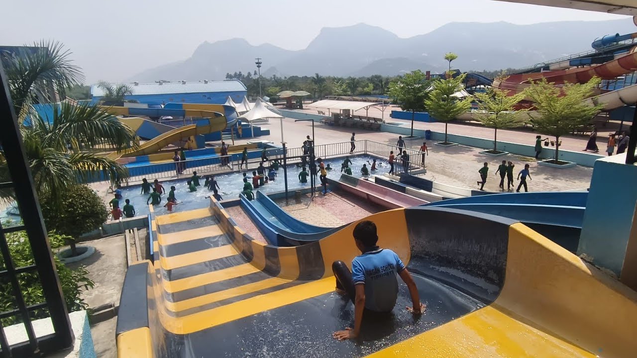 Blue land water park visit by gagan school students,  Tirupati 