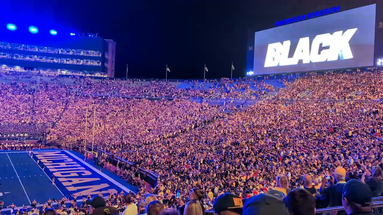 Michigan Stadium Lights go wild