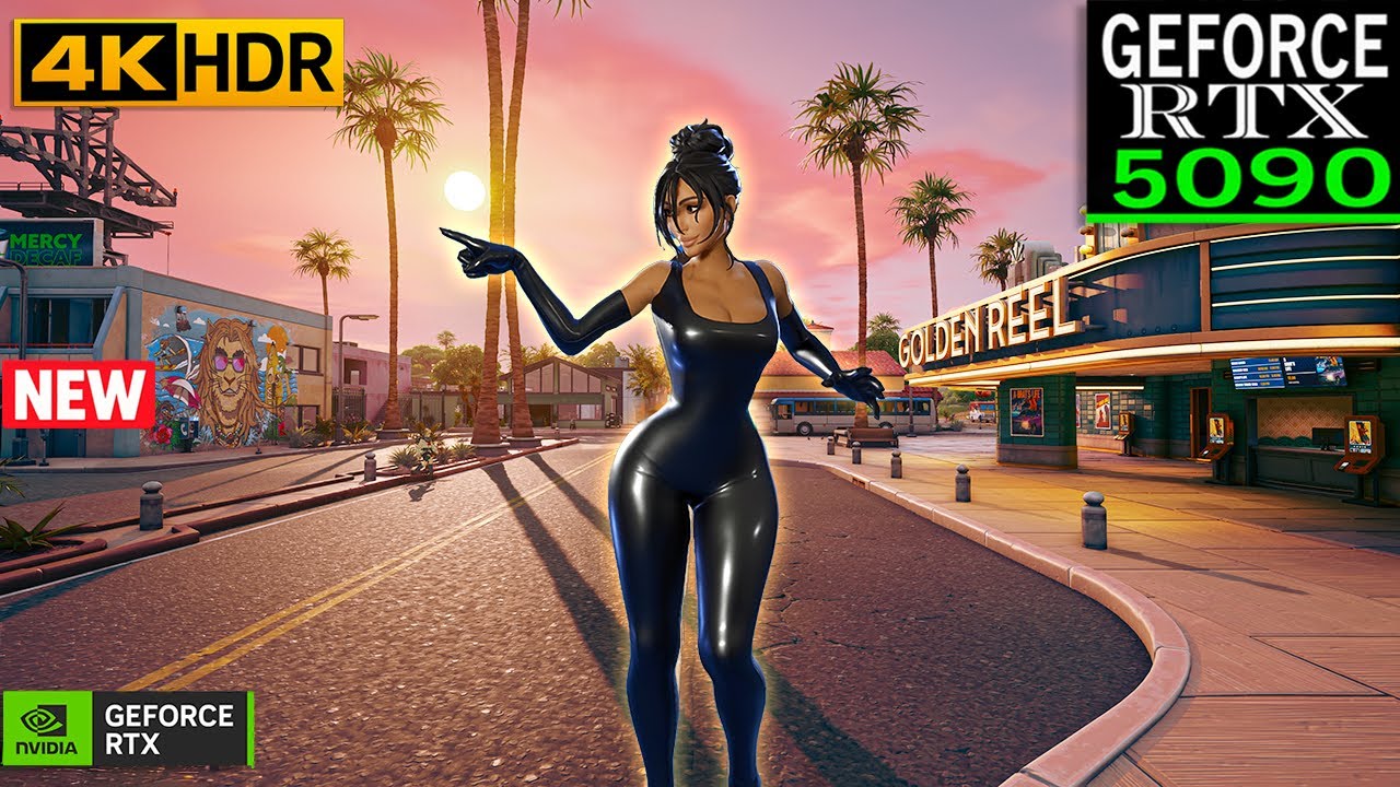 Fortnite Kim Kardashian Skin Gameplay | RTX 5090 4K MAX Graphics + Ray Tracing ON #fortnite