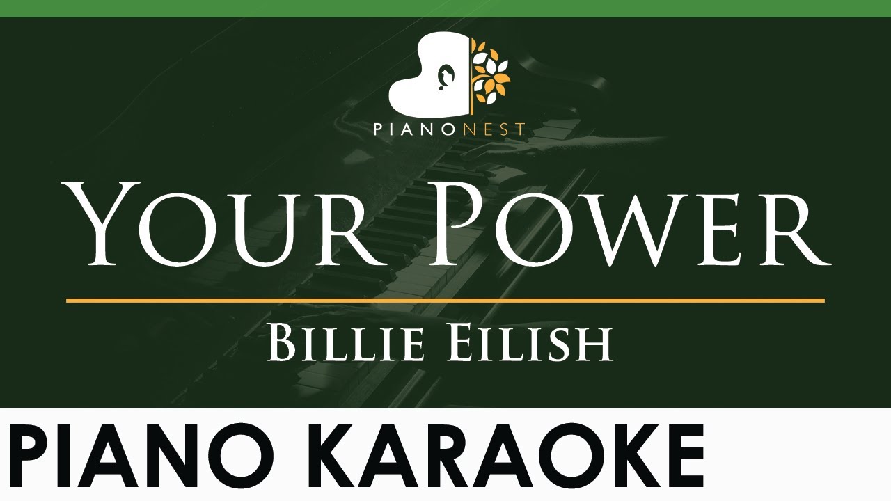 Billie Eilish - Your Power - LOWER Key (Piano Karaoke Instrumental)