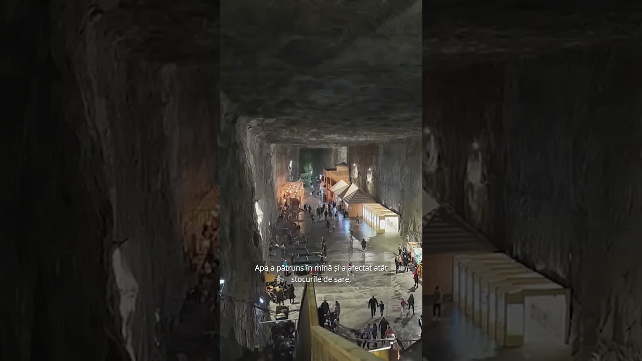 Salina Praid, inundată. Albia p&acirc;r&acirc;ului Corund s-a surpat