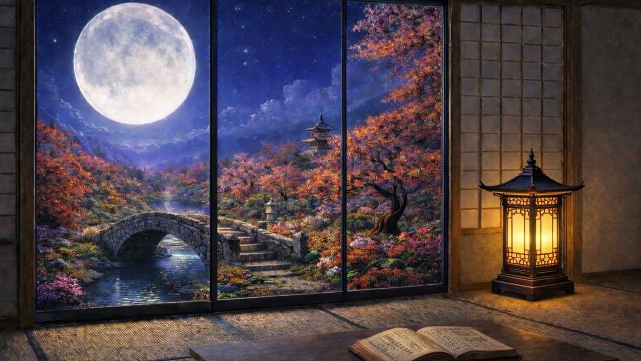 Moonlit Japanese Garden 🌕 Deep Ambient Chill