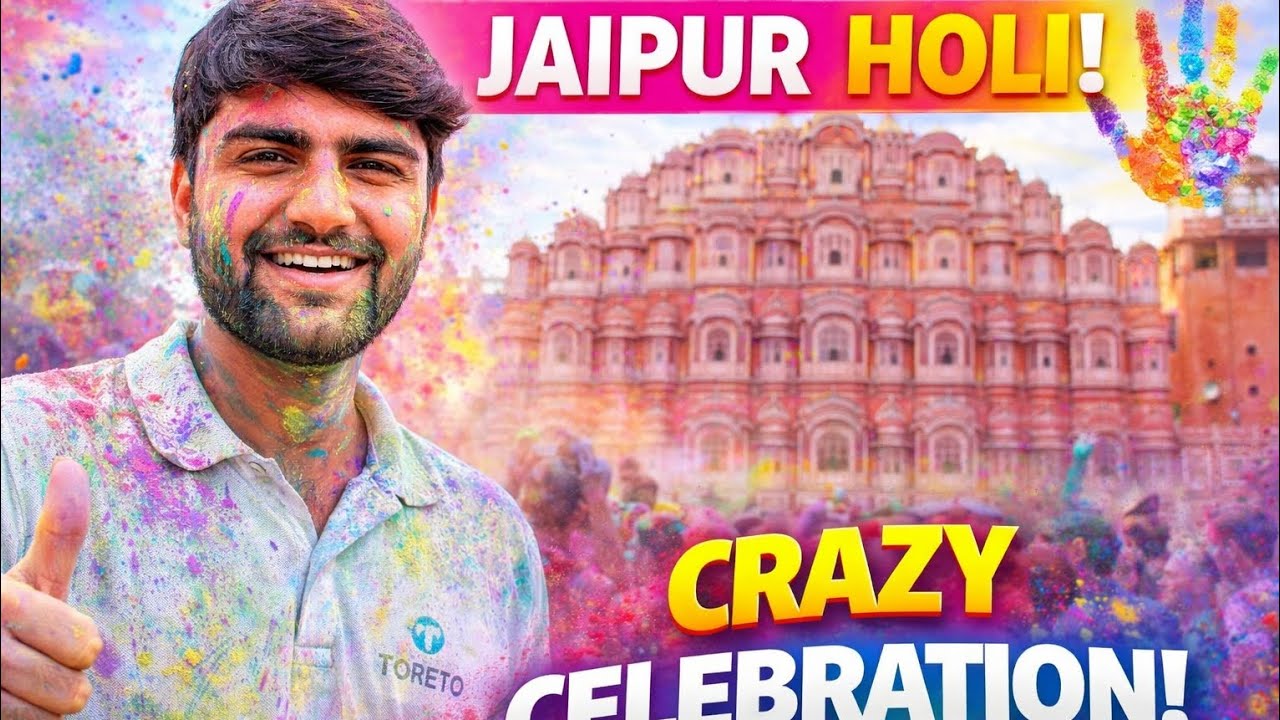 Rang Barse in the Pink City - Colors, Music & magic ✨ #holi2026 #pinkcity #holicelebration 