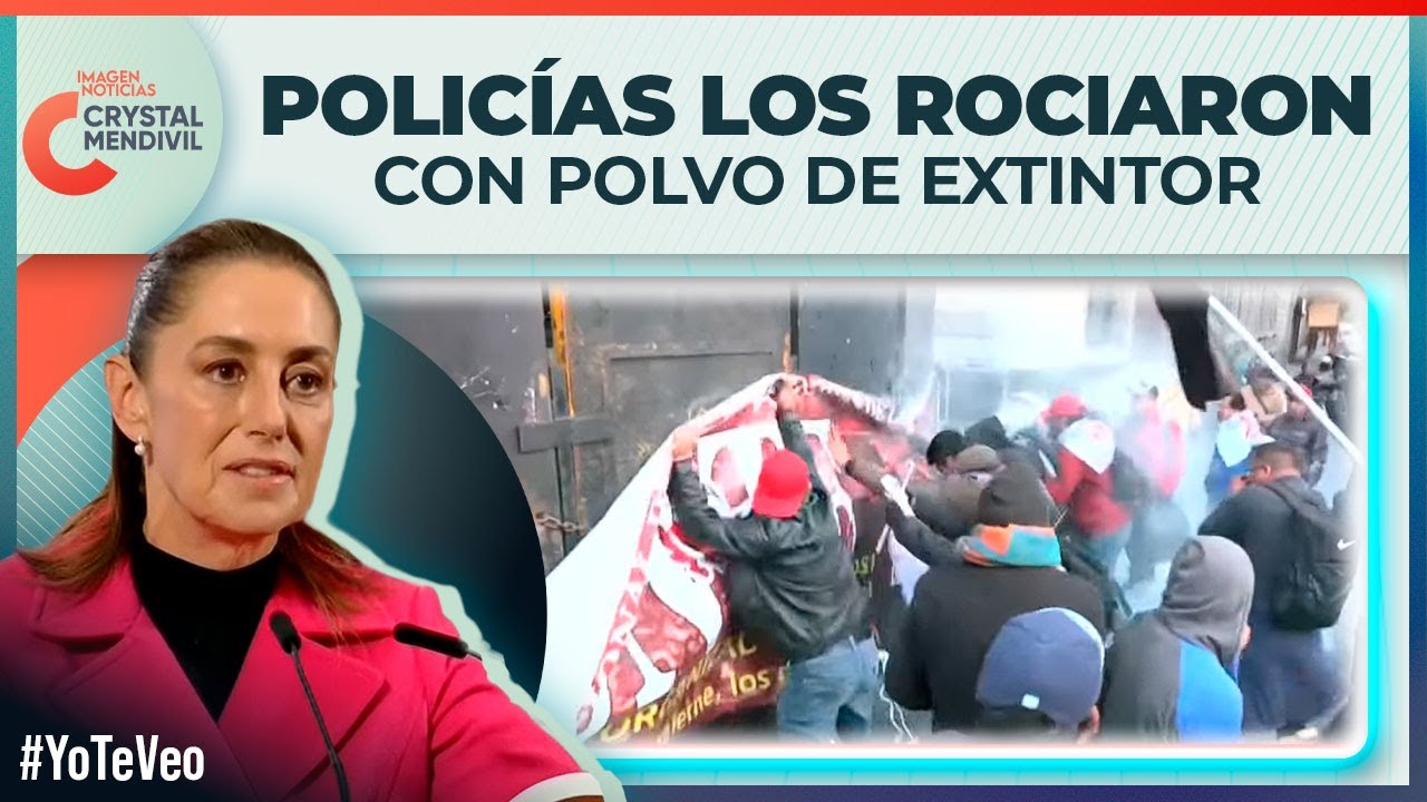 Integrantes de la CNTE llegaron a Palacio Nacional y trataron de quitar las vallas | Crystal