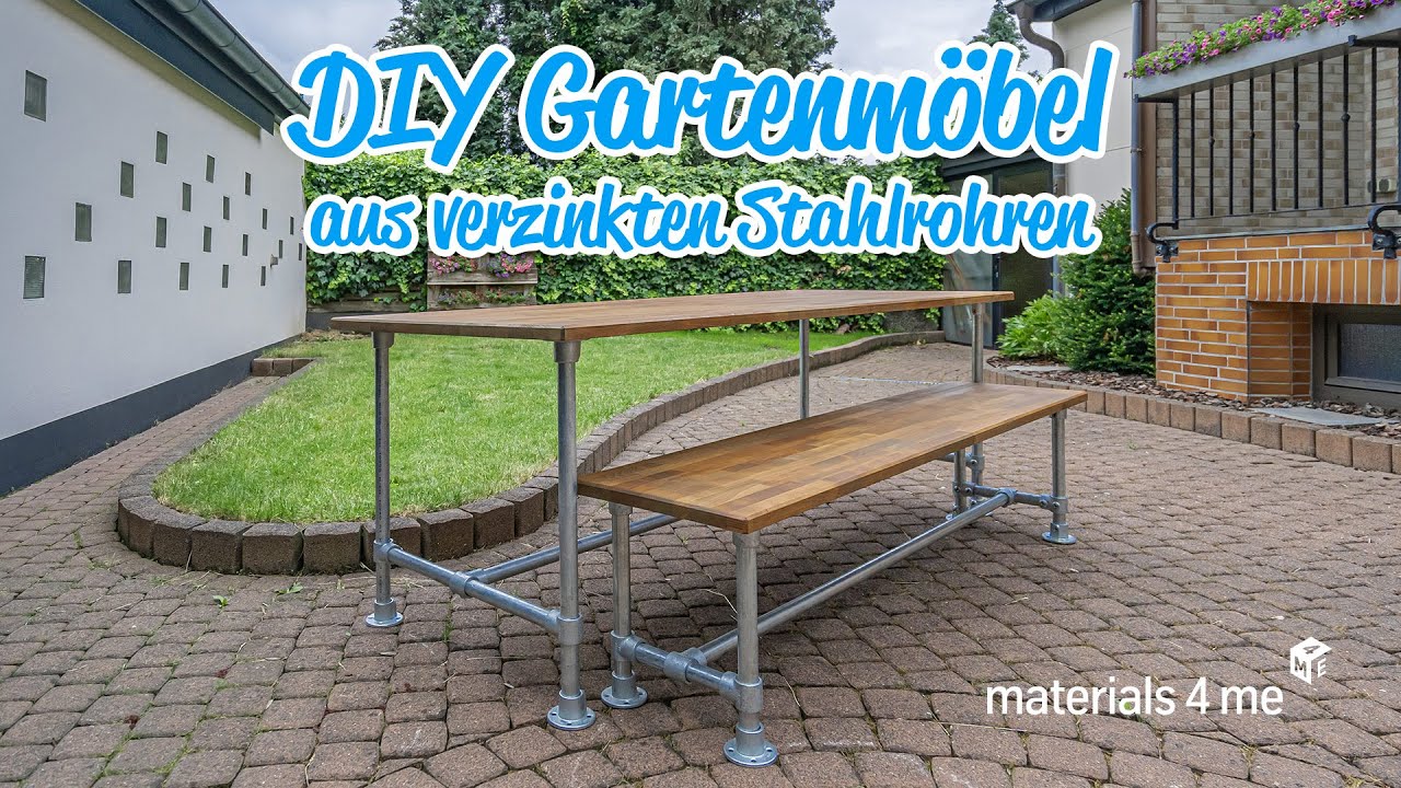 DIY Gartenmöbel aus verzinkten Rohren  |  materials4me