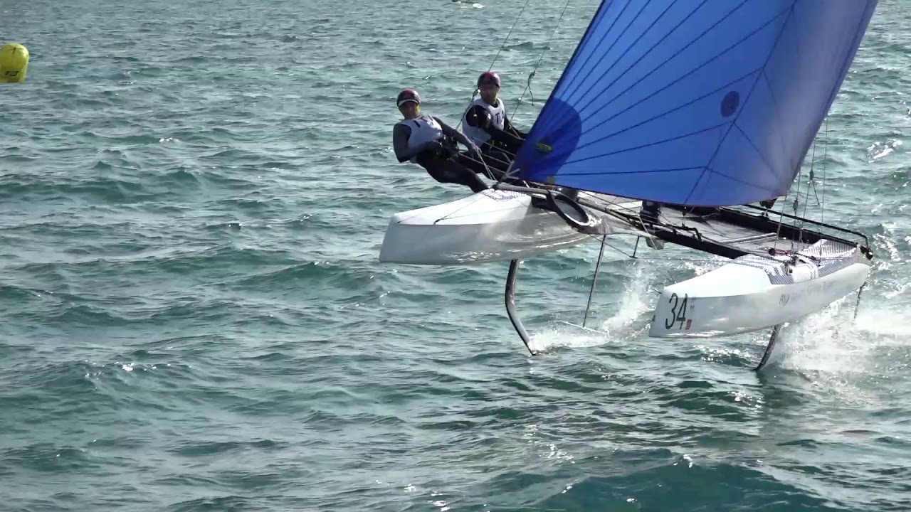 Nacra 17 Sailing - Raw video of Gold Fleet at 2017 Worlds