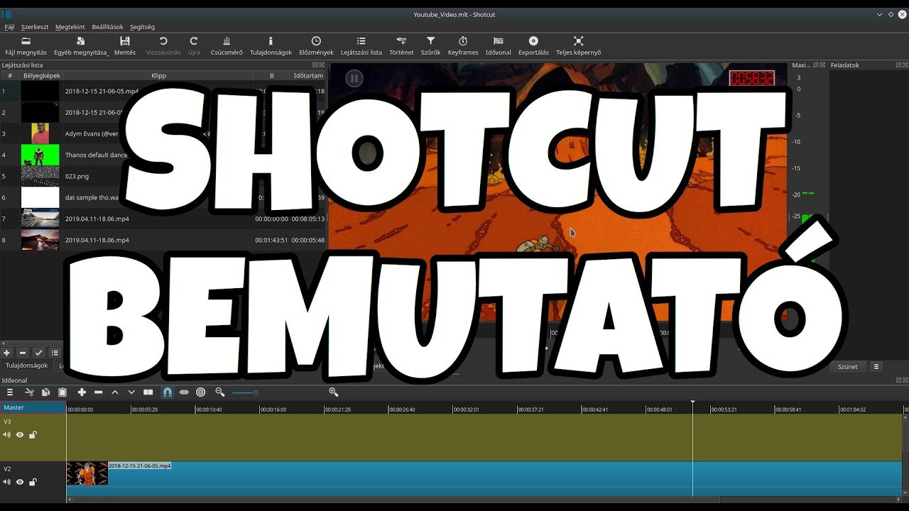Shotcut Magyar Tutorial - Ingyenes Vide&oacute;szerkesztő
