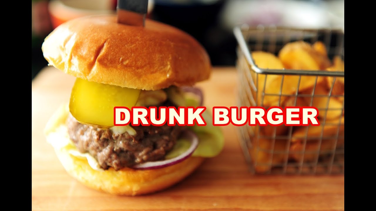 PUB BURGER WITH DRUNKEN MUSHROOMS
