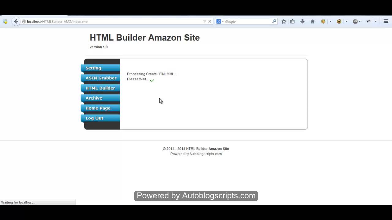 HTML Builder Amazon Site