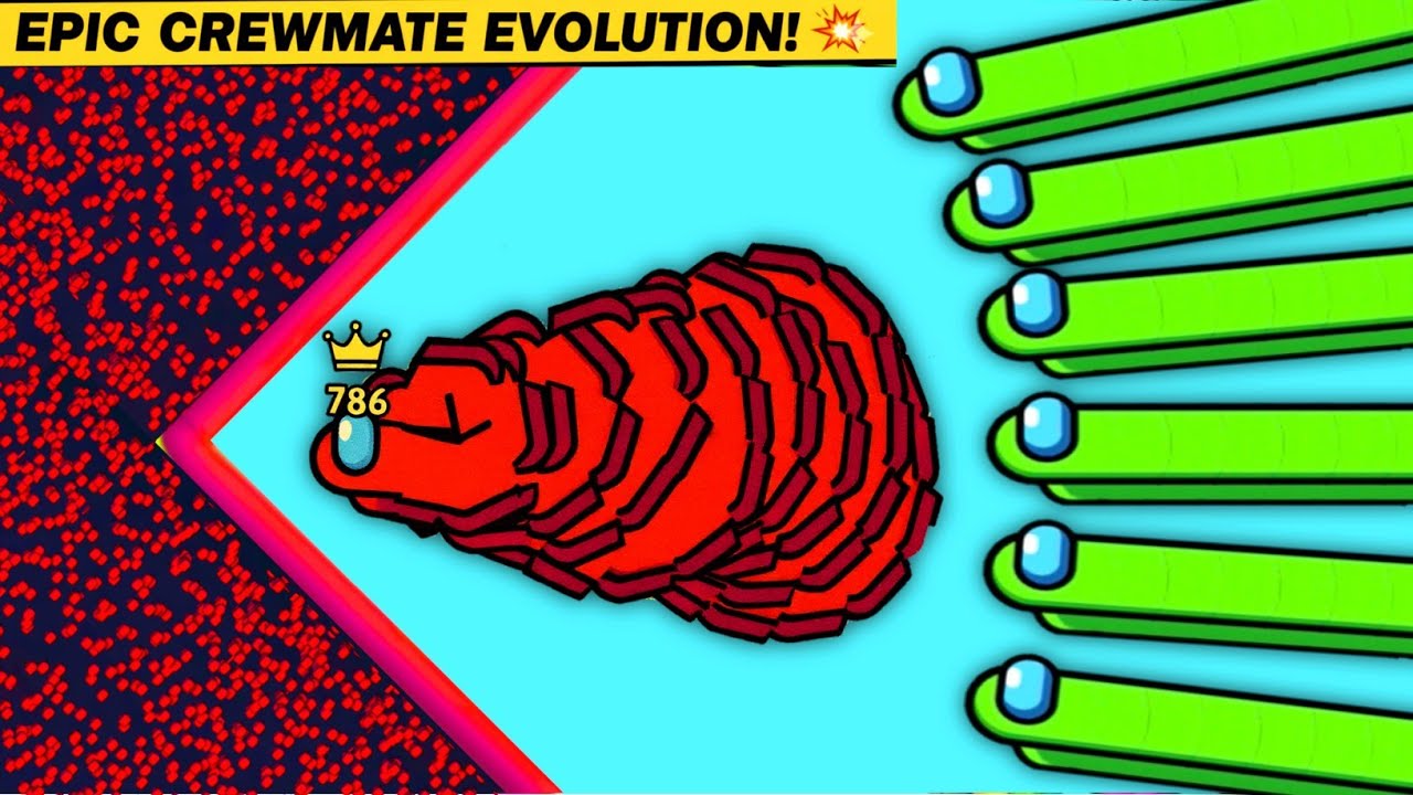 SNAKE IO🐍 LIME CREWMATE BATTLE SNAKE RED CREWMATE EPIC SNAKE.IO🐍BEST/FUNNY GAMEPLAY! Best Snake Game