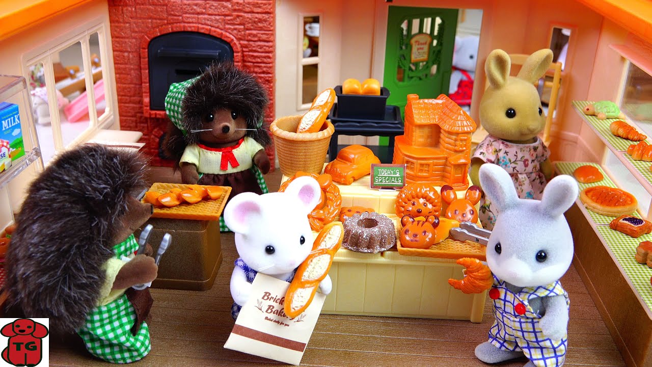★실바니안패밀리 고소한 오븐 베이커리★Sylvanian Families Brick Oven Bakery Hedgehog Mother Unboxing★シルバニアファミリーパン屋さん