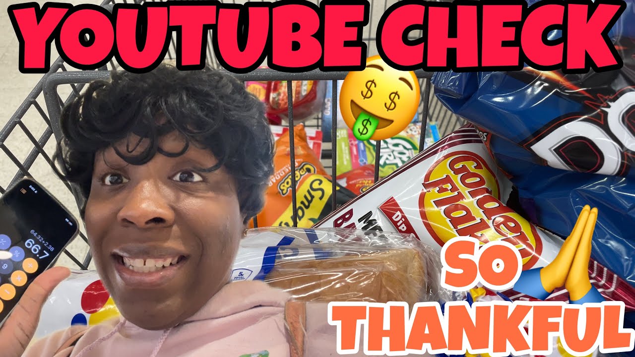 JUST GOT MY YOUTUBE CHECK TIME TO FILL UP THIS PANTRY ON A BUDGET #dailyvlogs #food #shopping 