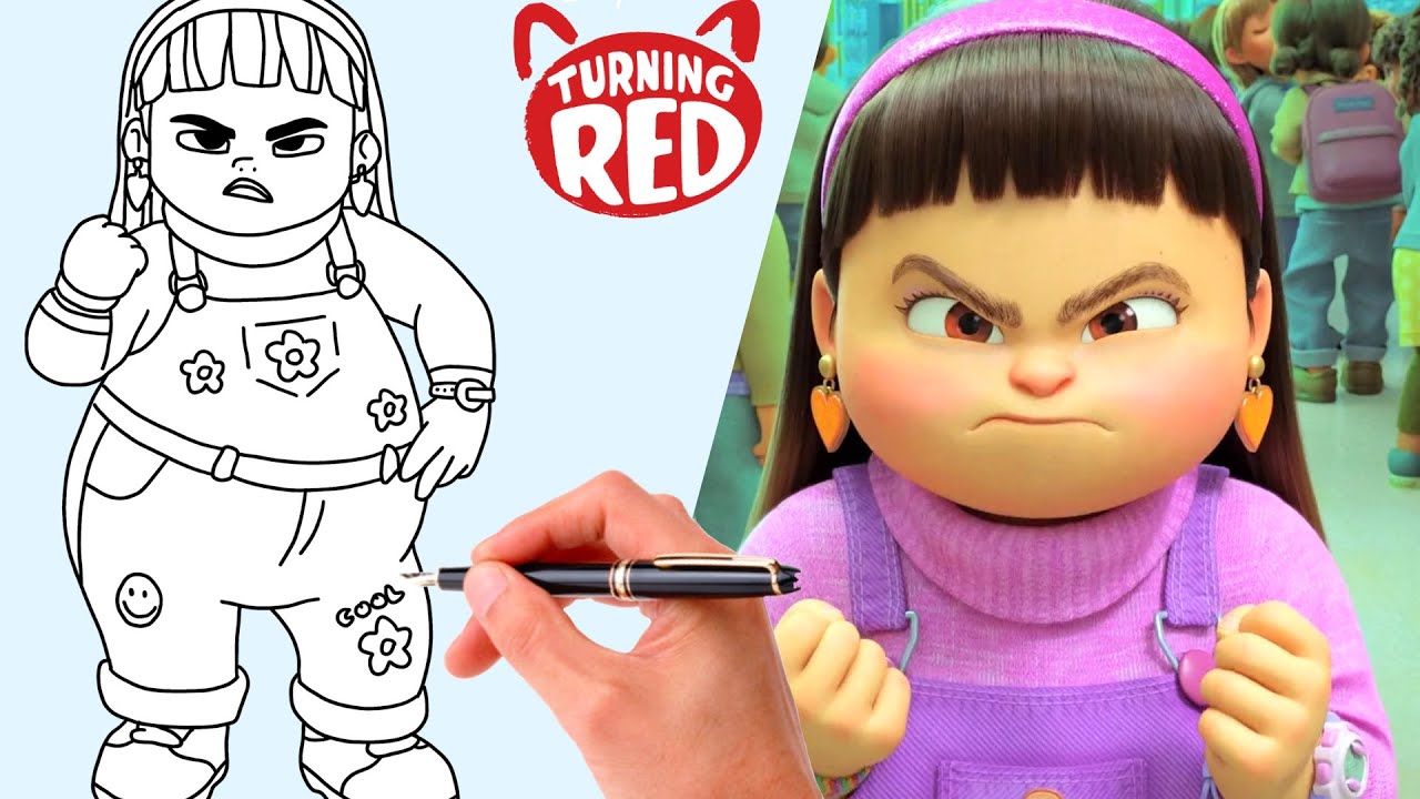 COMMENT DESSINER ABBY DE TURNING RED | DESSIN DISNEY SUPER FACILE