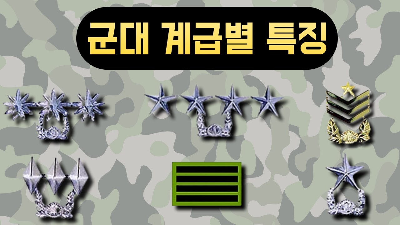군대 계급별특징 (계급별로 가장무서운것)