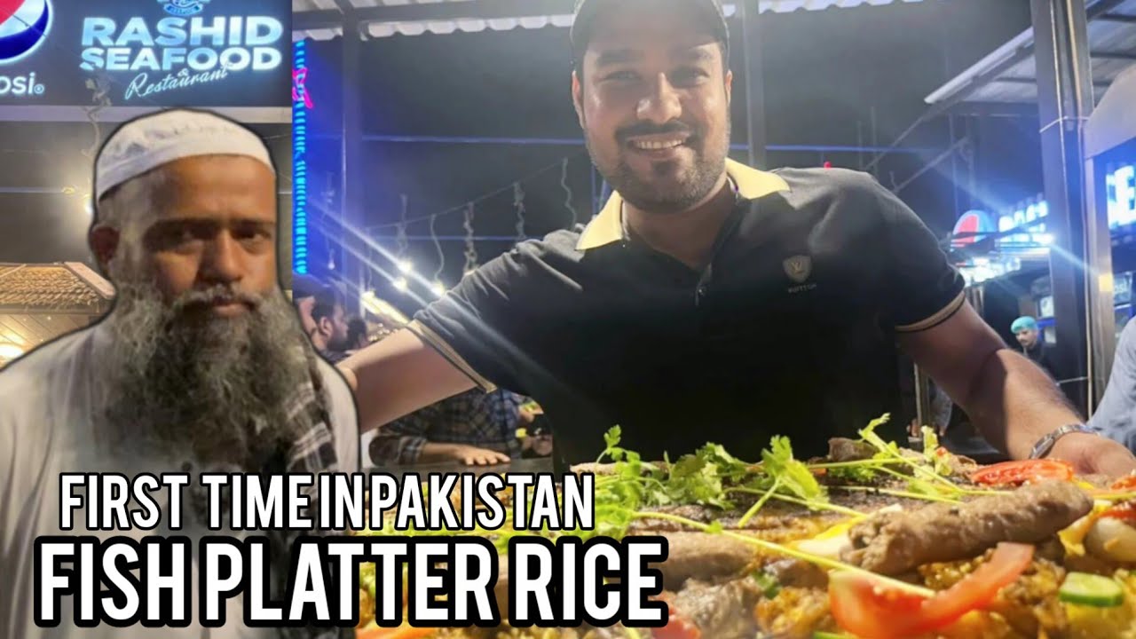 Best Sea Food Platter- Fish Platter Prawns Rice - Rashid Sea Food - Karachi Street Food