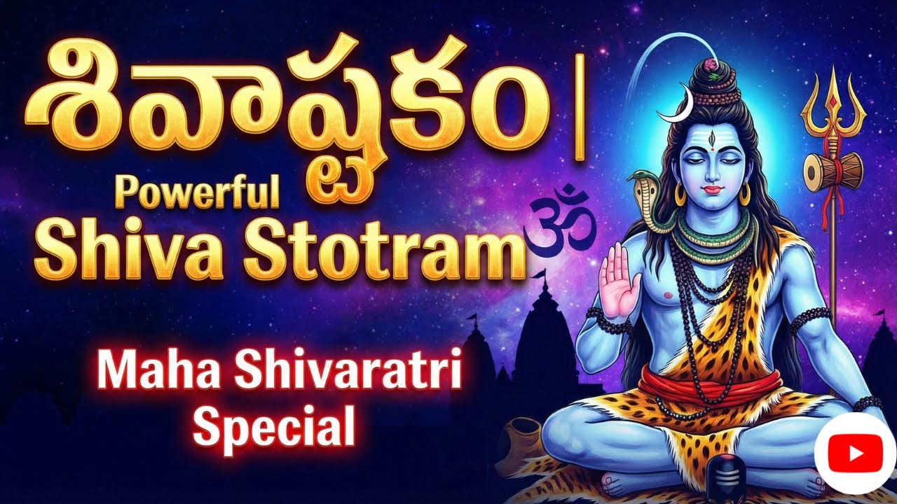 Shiv Ashtakam Telugu | శివాష్టకం స్తోత్రం | Divine Shiva Chanting | Powerful Mantra