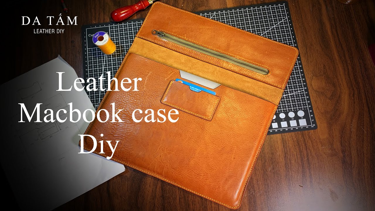 Making Leather Macbook Case Handmade - DIY