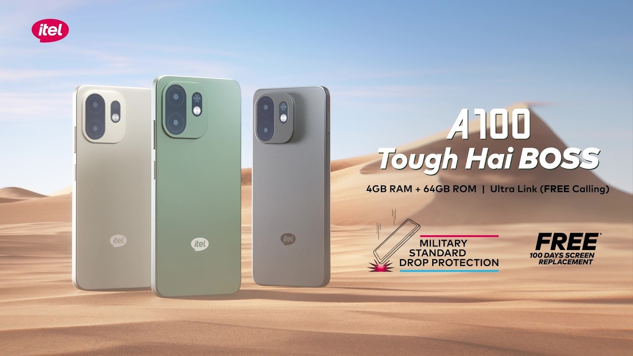Meet itel A100 | Military Grade Durability & Free calling with UltraLink @7499