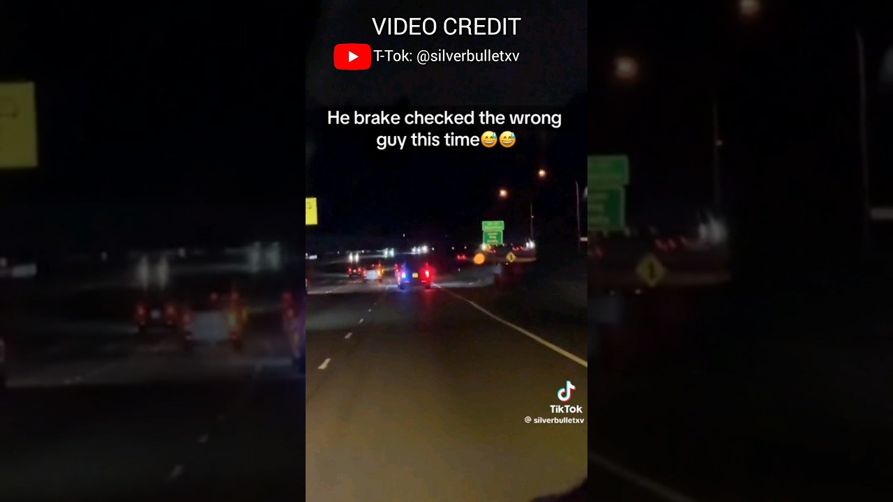 Road Raging Driver Brake Checks Unmarked Cop Car