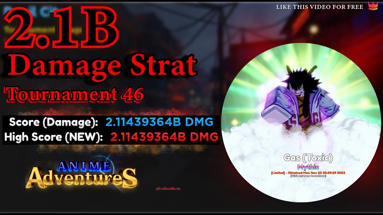 2.1B DAMAGE STRAT TOURNAMENT 46 | ANIME ADVENTURES