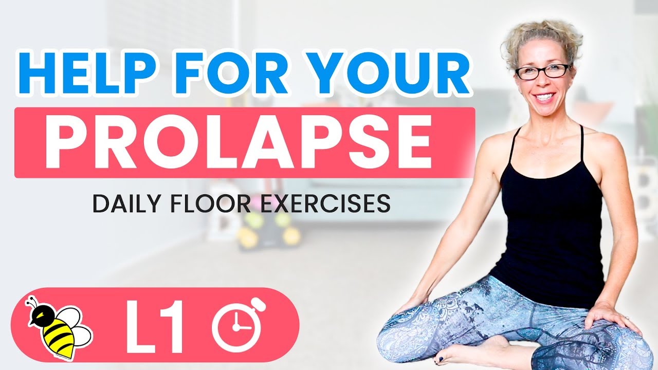 HELP for your PELVIC PROLAPSE (simple exercises!) | 5 Minute Friday FIX workout