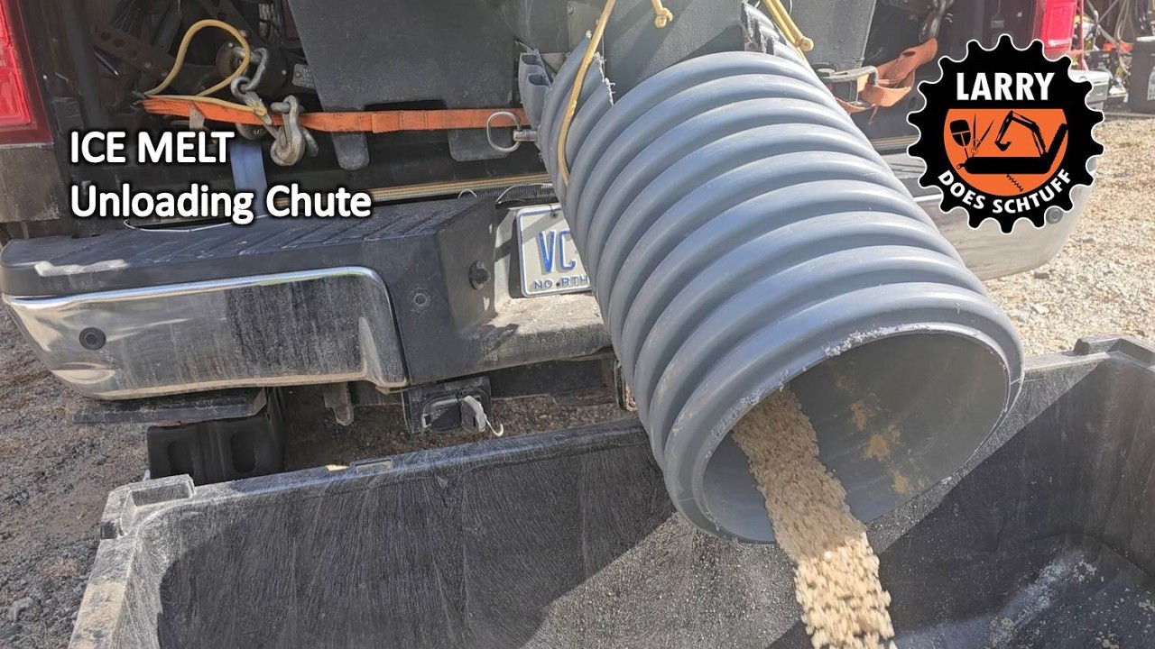 Ice melt unloading chute trial